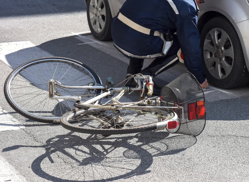 A car hits bicycle on a road in Williamsport